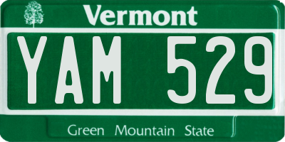 VT license plate YAM529