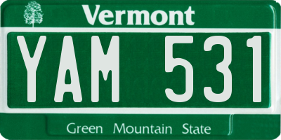 VT license plate YAM531