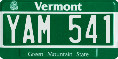 VT license plate YAM541