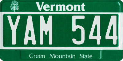 VT license plate YAM544