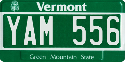 VT license plate YAM556