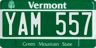 VT license plate YAM557