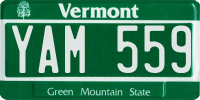 VT license plate YAM559