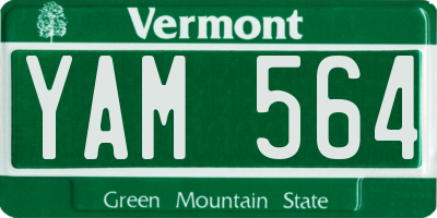 VT license plate YAM564