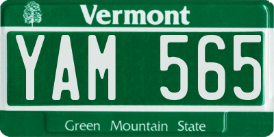 VT license plate YAM565