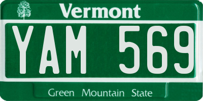 VT license plate YAM569