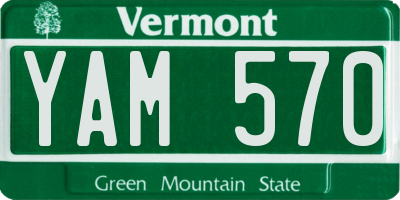 VT license plate YAM570