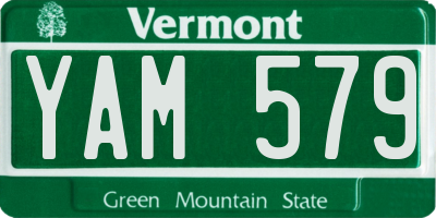 VT license plate YAM579