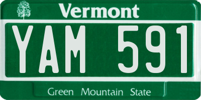 VT license plate YAM591