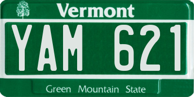 VT license plate YAM621