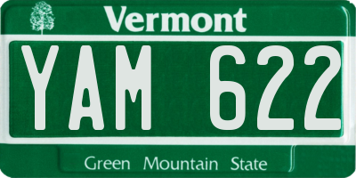 VT license plate YAM622