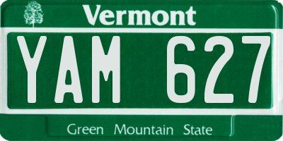 VT license plate YAM627