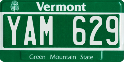 VT license plate YAM629