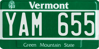 VT license plate YAM655
