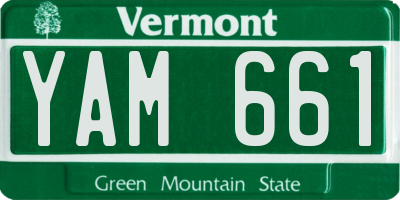 VT license plate YAM661