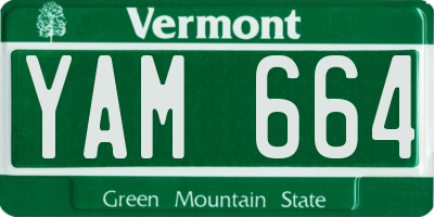 VT license plate YAM664