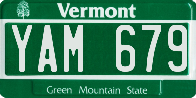 VT license plate YAM679