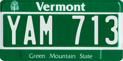 VT license plate YAM713