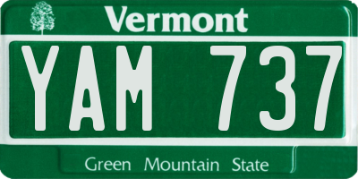 VT license plate YAM737