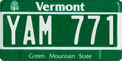 VT license plate YAM771