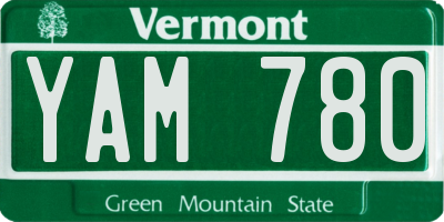 VT license plate YAM780