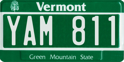 VT license plate YAM811
