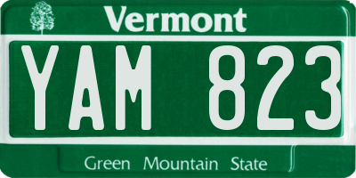 VT license plate YAM823