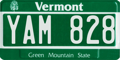 VT license plate YAM828