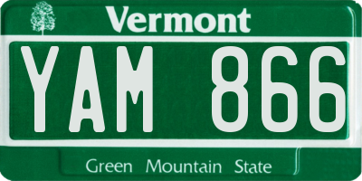 VT license plate YAM866