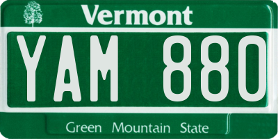 VT license plate YAM880