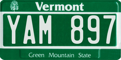 VT license plate YAM897