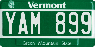 VT license plate YAM899