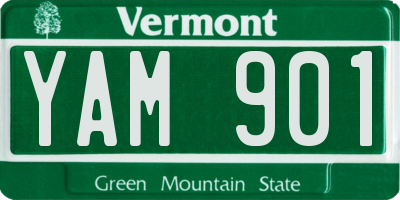 VT license plate YAM901