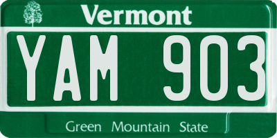 VT license plate YAM903