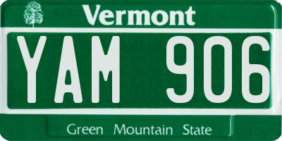 VT license plate YAM906