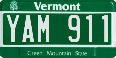 VT license plate YAM911