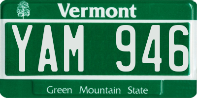VT license plate YAM946