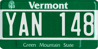 VT license plate YAN148