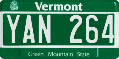 VT license plate YAN264
