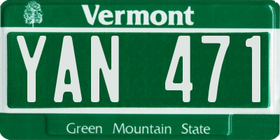 VT license plate YAN471