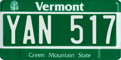 VT license plate YAN517