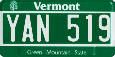 VT license plate YAN519