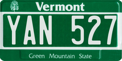 VT license plate YAN527