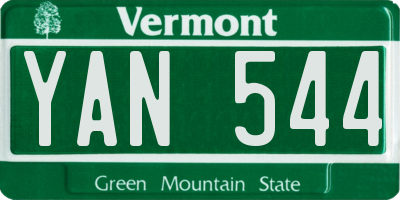 VT license plate YAN544