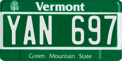VT license plate YAN697