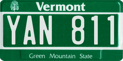 VT license plate YAN811