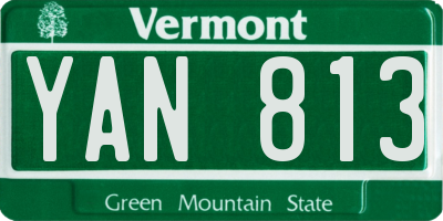 VT license plate YAN813