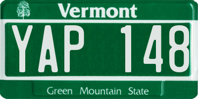 VT license plate YAP148