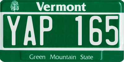 VT license plate YAP165