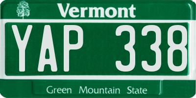 VT license plate YAP338